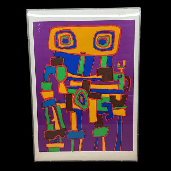 Funky Robot Jacques Soisson “Brise Galere” Serigraph in Acrylic Frame 1975