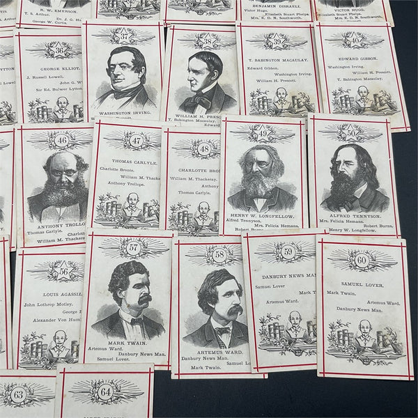 1875-1885 McLoughlin Bros. “Game of Star Authors” 64 card