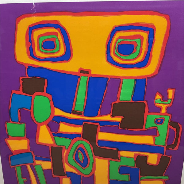 Funky Robot Jacques Soisson “Brise Galere” Serigraph in Acrylic Frame 1975
