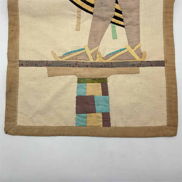Egyptian revival cloth wall hanging of the god Khnum