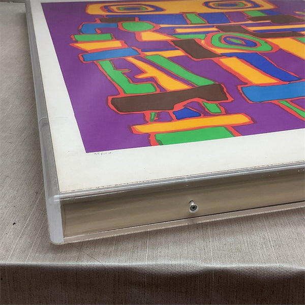 Funky Robot Jacques Soisson “Brise Galere” Serigraph in Acrylic Frame 1975