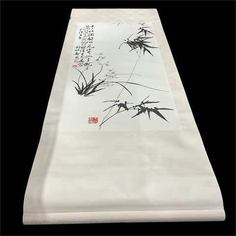 Qi Baishi  Woodblock Scroll