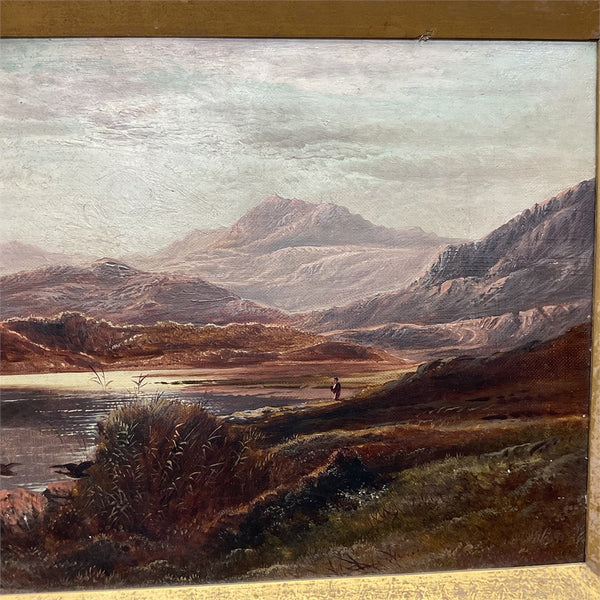 Charles Leslie, Welsh Landscape 1886 Oil on Canvas