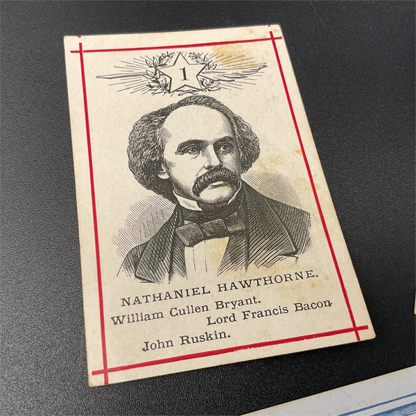 1875-1885 McLoughlin Bros. “Game of Star Authors” 64 card
