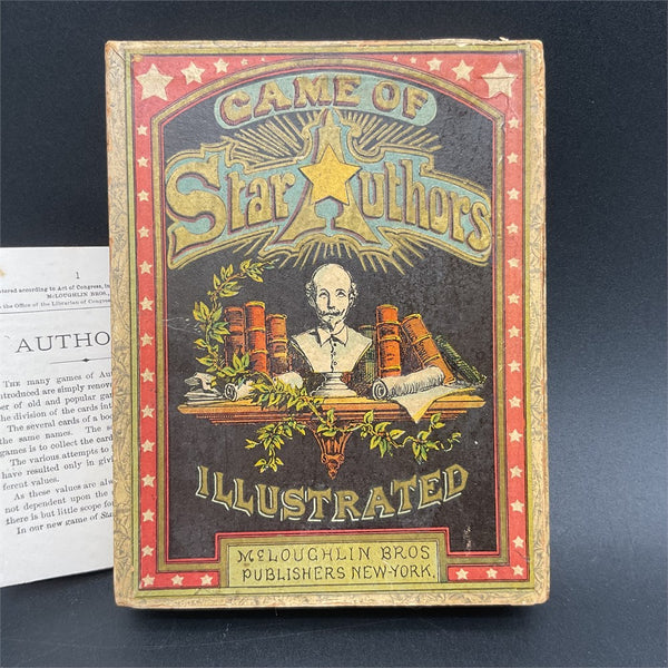 1875-1885 McLoughlin Bros. “Game of Star Authors” 64 card