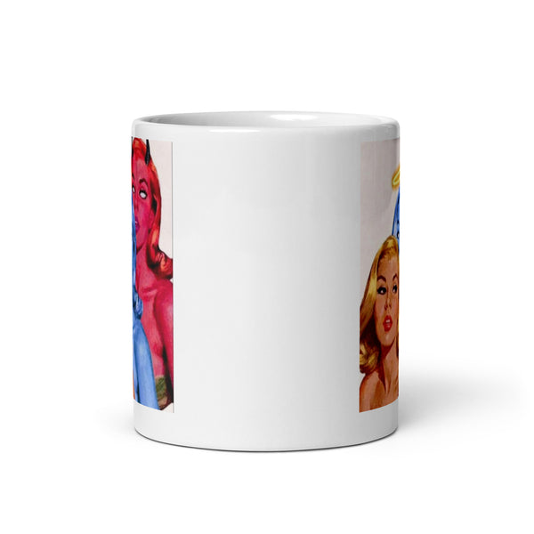 White glossy mug