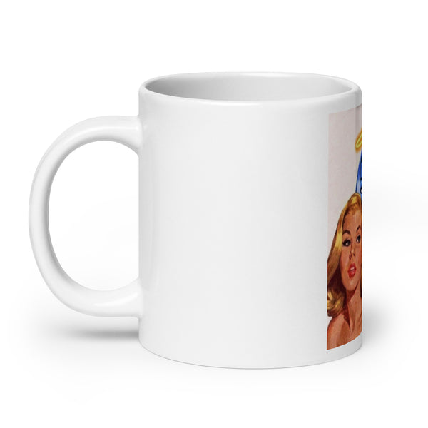 White glossy mug