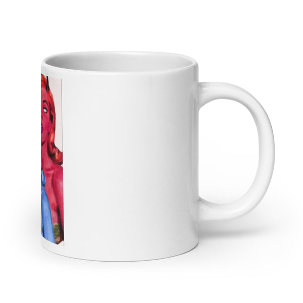 White glossy mug