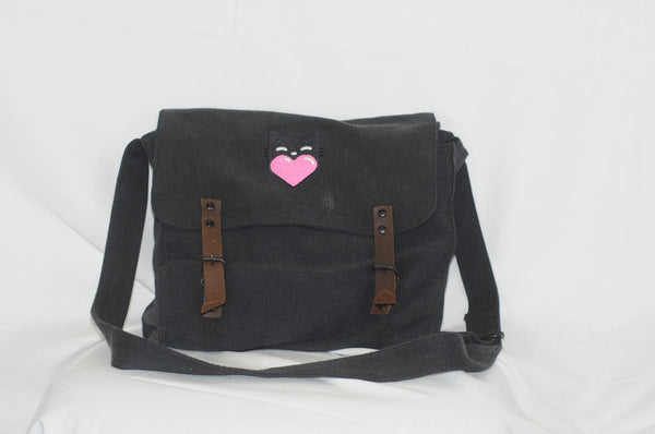 Black Luv Catz Messenger Bag