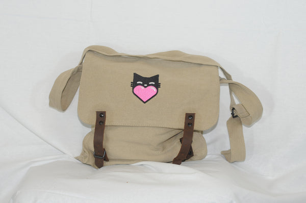 Tan Luv Catz Messenger Bag