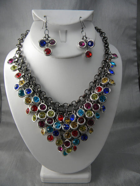 Multicolor Necklace and Earring Set