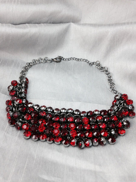 Chrystal Dangle Set Red