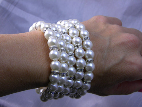 Big Pearl Bracelet White